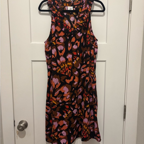 CAbi Monarch Mini Dress - Black and Purple 4454 Size Large EUC - Picture 3 of 7